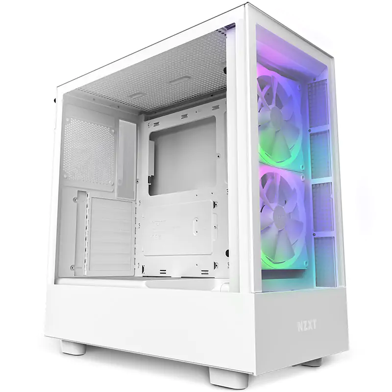 NZXT H5 Elite TG Premium Compact Mid Tower ATX Case - White (CC-H51EW-01)