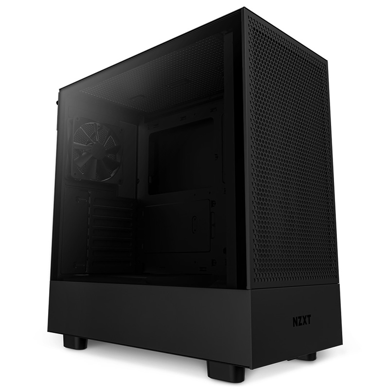 NZXT H5 Flow TG Compact Mid Tower ATX Case Black