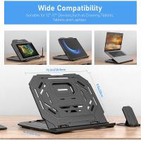 Laptop-Accessories-FRUITFUL-Foldable-Labtop-Stand-with-Phone-Holder-9-Levels-Adjustable-Angles-Notebook-Stand-Desk-Mounts-for-12-17-Labtop-MacBook-Tablet-Phone-Black-15