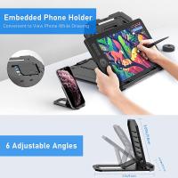 Laptop-Accessories-FRUITFUL-Foldable-Labtop-Stand-with-Phone-Holder-9-Levels-Adjustable-Angles-Notebook-Stand-Desk-Mounts-for-12-17-Labtop-MacBook-Tablet-Phone-Black-17