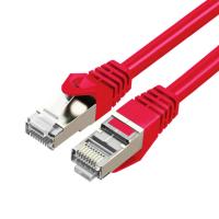 Cruxtec RS7-003-RD CAT7 10GbE SF/FTP Triple Shielding Ethernet Cable Red 30cm