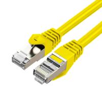 Cruxtec RS7-003-YE CAT7 10GbE SF/FTP Triple Shielding Ethernet Cable Yellow 30cm