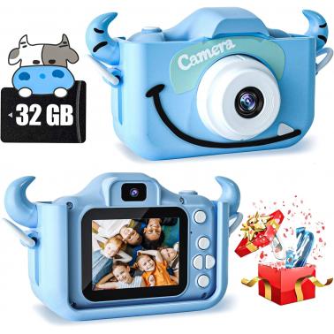 Cámara Fotográfica Infantil 1080P Con Pantalla De 2.0″ Y Tarjeta SD De 32GB – Regalo Ideal Para Niños De 3 A 10 Años