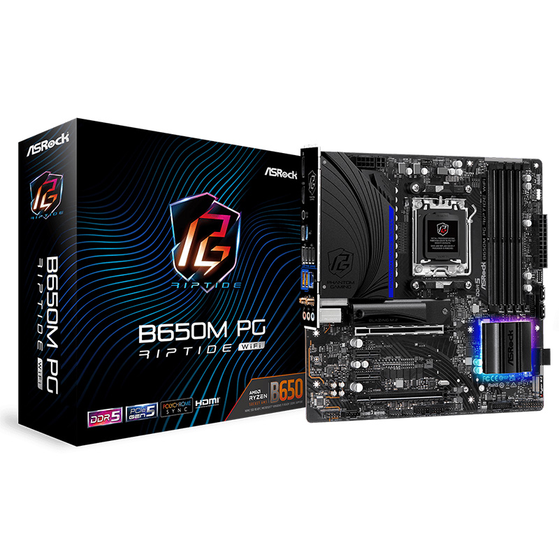 Asrock B650M PG RipTide WiFi AM5 mATX Motherboard