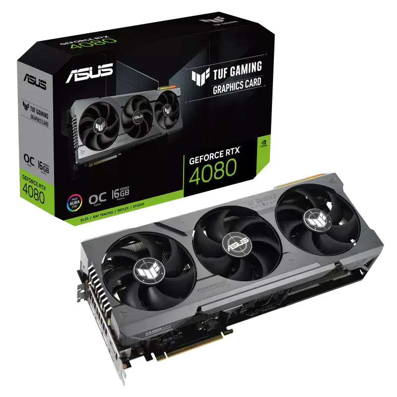 Asus GeForce RTX 4080 TUF Gaming OC 16G Graphics Card (TUF-RTX4080-O16G-GAMING)