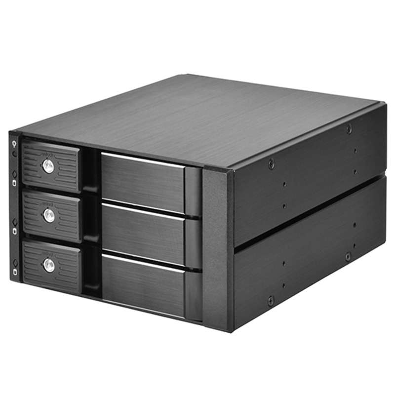 SilverStone SST-FS303B-12G Two 5.25in Device bay to 3 3.5in SAS-12G Trayless Hot-Swap Cage (SST-FS303B-12G)