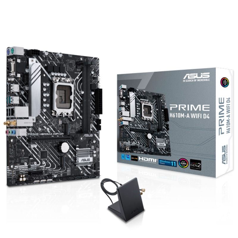 Asus Prime H610M-A LGA 1700 DDR4 WiFi mATX Motherboard (PRIME H610M-A WIFI D4)