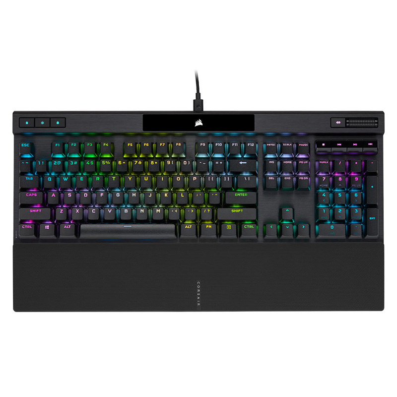 Corsair K70 PRO RGB Wired Optical-Mechanical Gaming Keyboard with PBT Double Shot PRO Keycaps - Black (CH-910941A-NA)