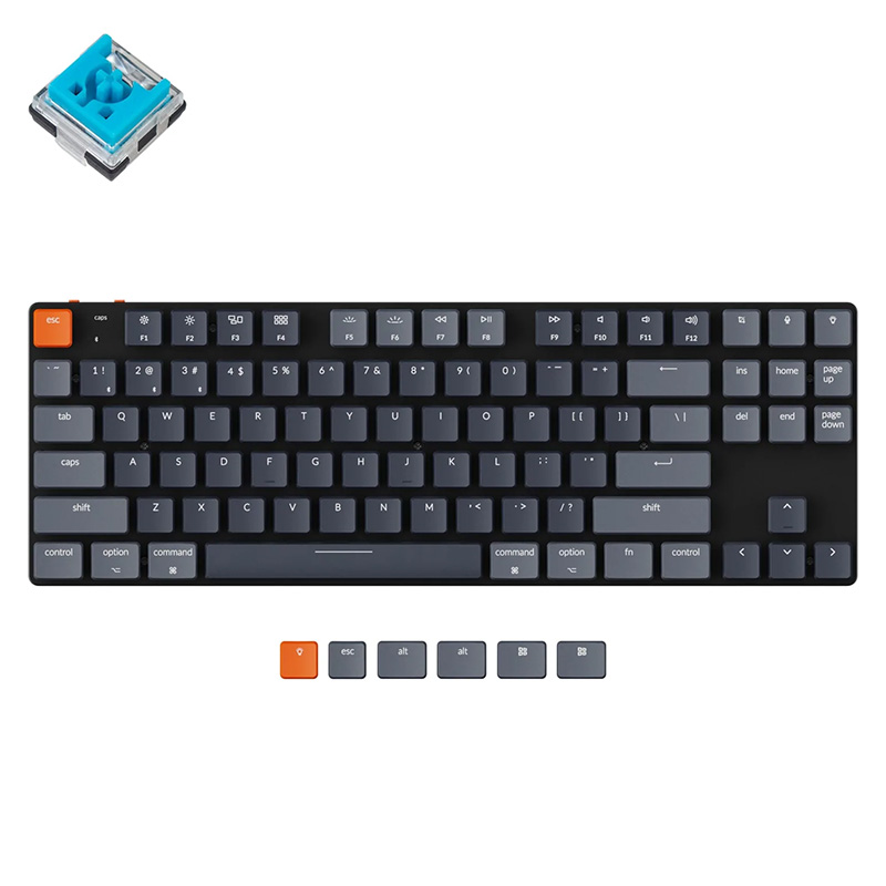 Keychron K1 SE RGB Wireless TKL Hot-Swappable Optical Mechanical Keyboard - Blue Switch (KBKCK1SEE2BLUE)