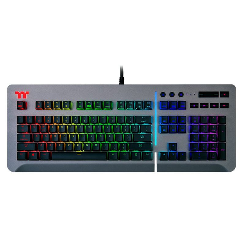 Thermaltake Level 20 RGB Titanium Wired Gaming Keyboard - Cherry MX Speed Silver (KB-LVT-SSSRUS-01)