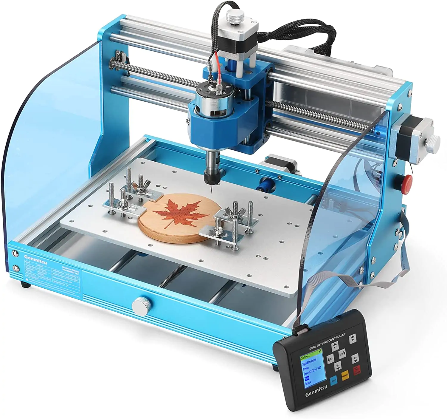 Genmitsu 3018 PROVer V2 Upgraded Desktop CNC Router Machine with GRBL Offline Control Limit Switches Emergency Stop XYZ Effective Working Area