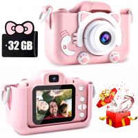 Digital-SLR-Cameras-DSLR-Kids-cat-Camera-1080P-HD-Digital-Video-Dual-Camera-For-Kids-Age-3-7Y-Selfie-Camera-with-32GB-SD-Card-Pink-2