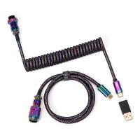 Keyboards-Keychron-Premium-Coiled-Aviator-Cable-Rainbow-Plated-Black-Straight-3