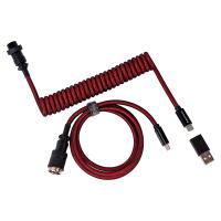 Keychron Premium Coiled Aviator Cable Red - Straight
