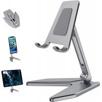 Tablet-Accessories-BONERUY-Adjustable-Tablet-Stand-Holder-Foldable-Tablet-Mount-For-Desk-with-Heavy-Metal-Base-Multi-Angles-for-7-13-3-ipad-Tablet-Grey-43