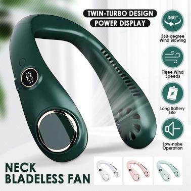Neck Fan with 360° Airflow, Portable Hands-Free Small USB Fan ...