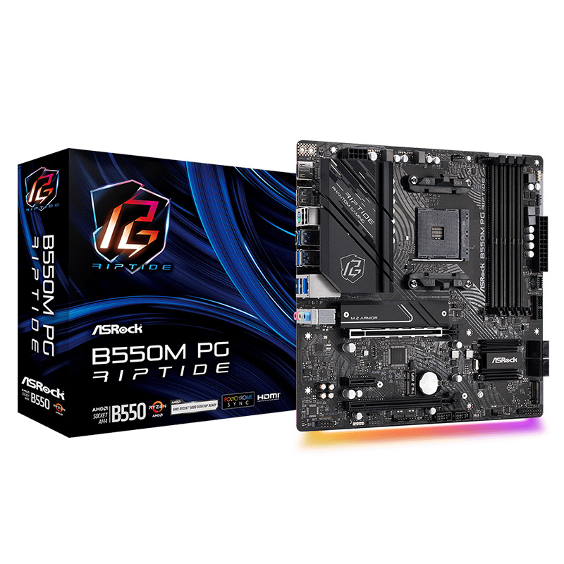 ASRock B550M-PG-RIPTIDE AM4 mATX Motherboard