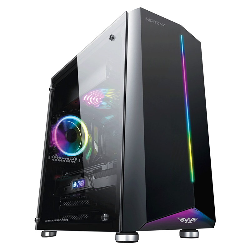 Armaggeddon Nimitz N7 RGB Mid Tower Case - Black (Nimitz N7 Black)