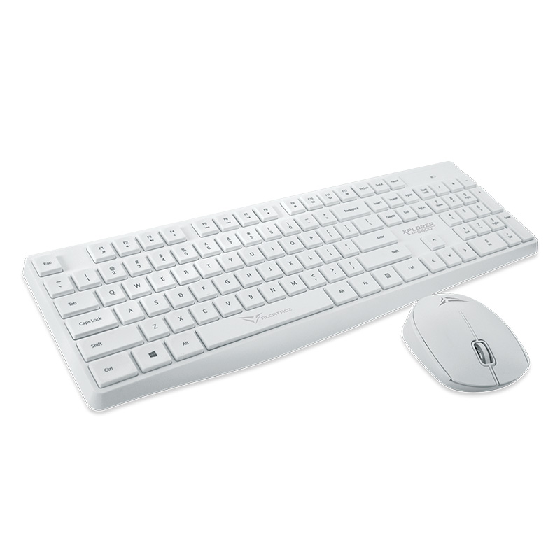 Alcatroz Xplorer Air 6600 Wireless Keyboard Mouse Combo - White