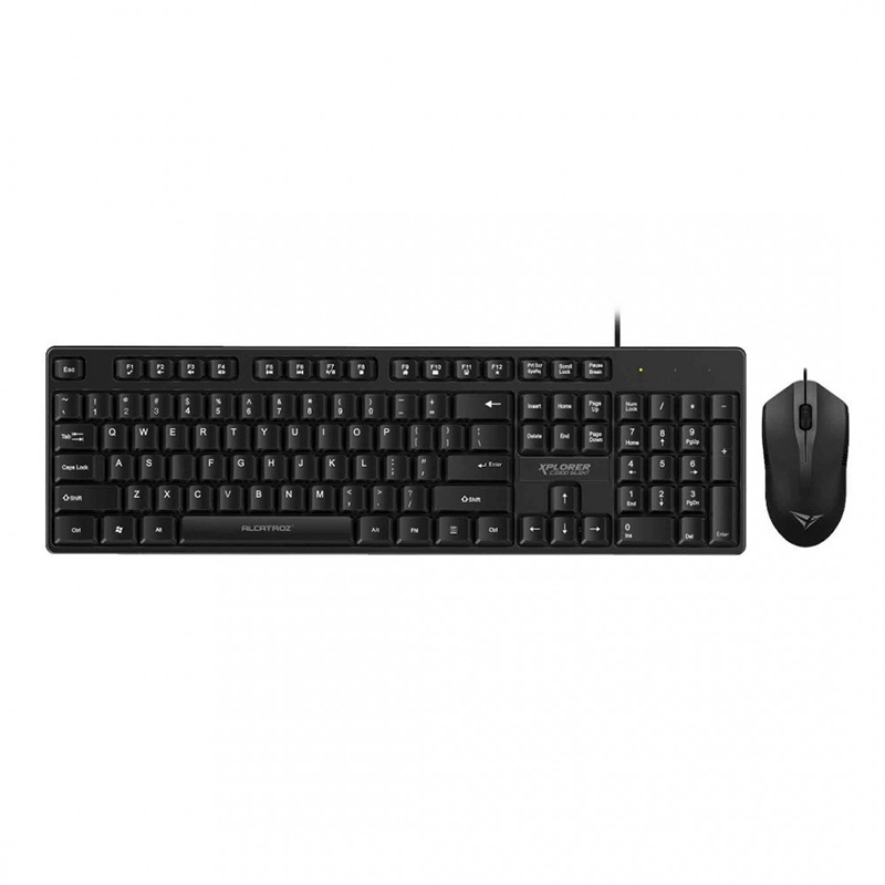 Alcatroz Xplorer C3300 Silent Wired Keyboard & Mouse Combo - Grey