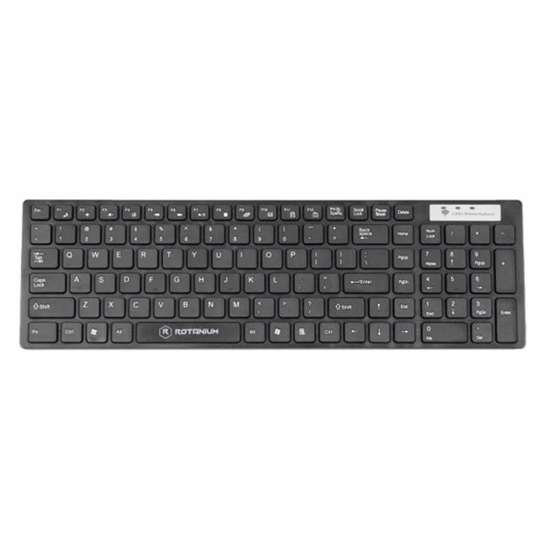 Rotanium WLC01 2.4G Wireless Office Desktop Combo Keyboard + Mouse - Chocolate