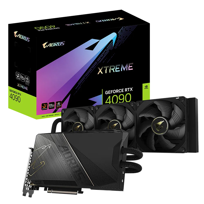 Gigabyte GeForce RTX 4090 Aorus Xtreme Waterforce 24G Graphics Card (N4090AORUSX W-24GD)