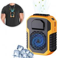 3 in 1 Portable Waist Clip Fan 6000mAh Neck Fan 18h Long Working USB Personal Belt Fan 3 Speed Handfree Cooling Fan for Outdoor Working Hiking Camping