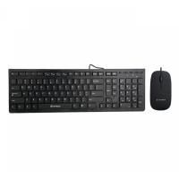 Rotanium WOC02 Wired Office Desktop Chocolate Keyboard + Mouse Combo