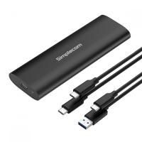 Simplecom SE516 USB3.2 Gen2 NVMe SATA Dual Protocol M.2 SSD Tool Free USB-C Enclosure
