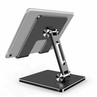 Tablet Stand for Desk iPad Stand Stable Tablet Holder Aluminum Angle Height Adjustable Easy Foldable iPad Holder for All Tablets iPads cellphone