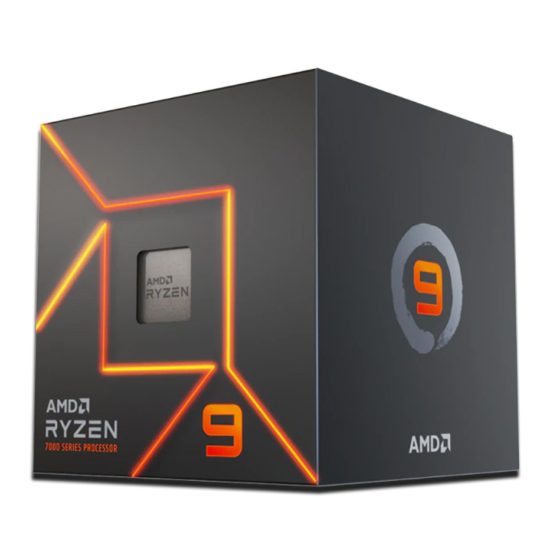 AMD Ryzen 9 7900 12 Core AM5 5.4GHz CPU Processor with Wraith Prism Cooler (100-100000590BOX)