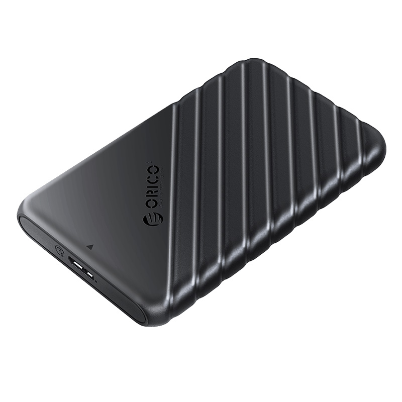 Orico 2.5-inch USB 3.0 SATA HDD/SSD Enclosure Black - USB Micro-B/Male to USB Type-A/Male 0.3m (ORICO-25PW1-U3-BK)