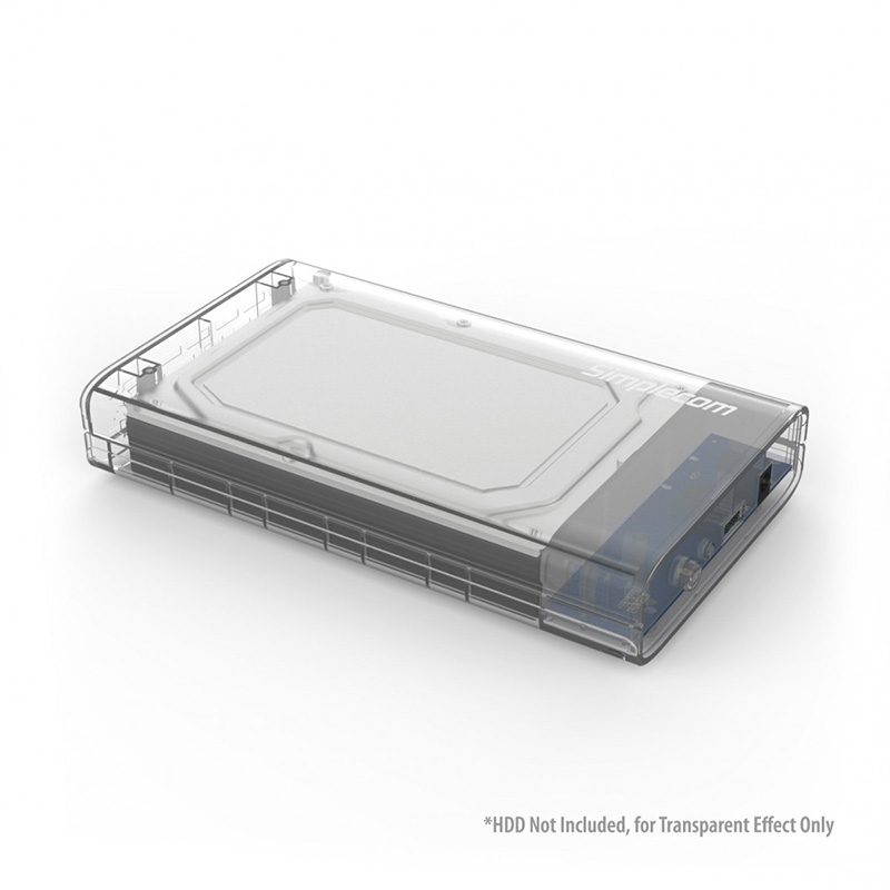 Simplecom 3.5 SATA to USB 3.0 Docking Enclosure - Clear (SE301-CL)