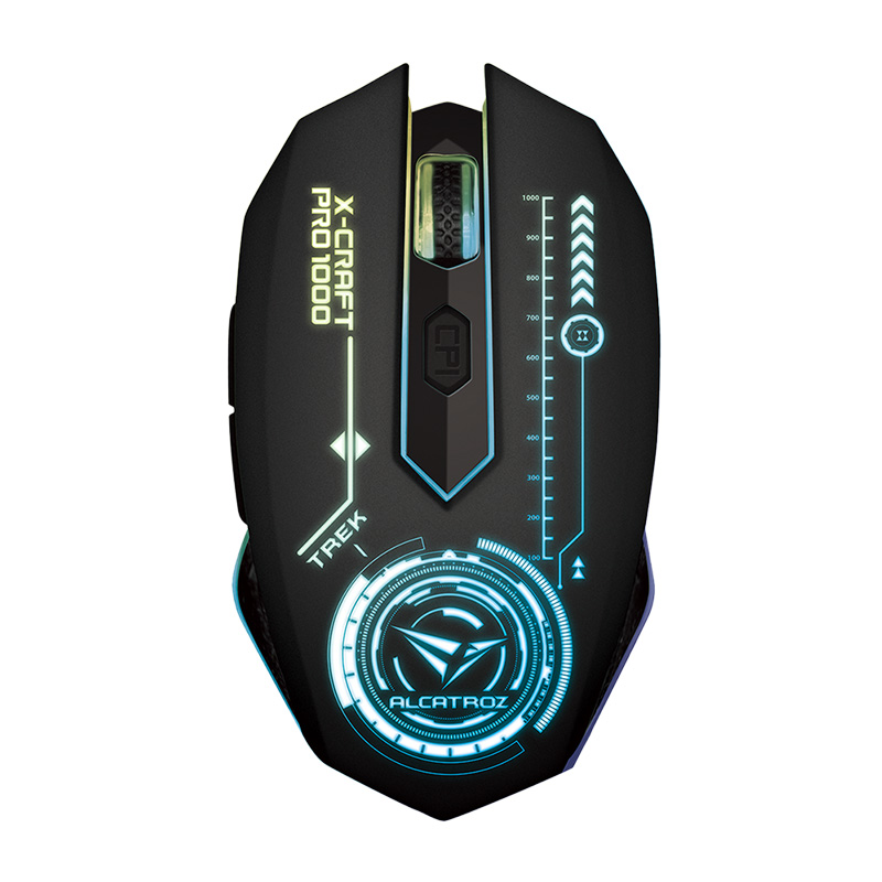 Alcatroz X-Craft PRO Trek 1000 7-Colour Gaming Optical Mouse