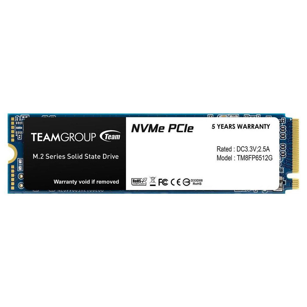 Team Group MP33 512GB PCIe 3.0 M.2 NVMe SSD (TM8FP6512G0C101)
