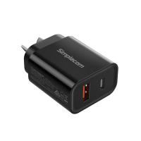 Simplecom Dual Port PD 20W Fast Wall Charger USB-C + USB-A for Phone Tablet