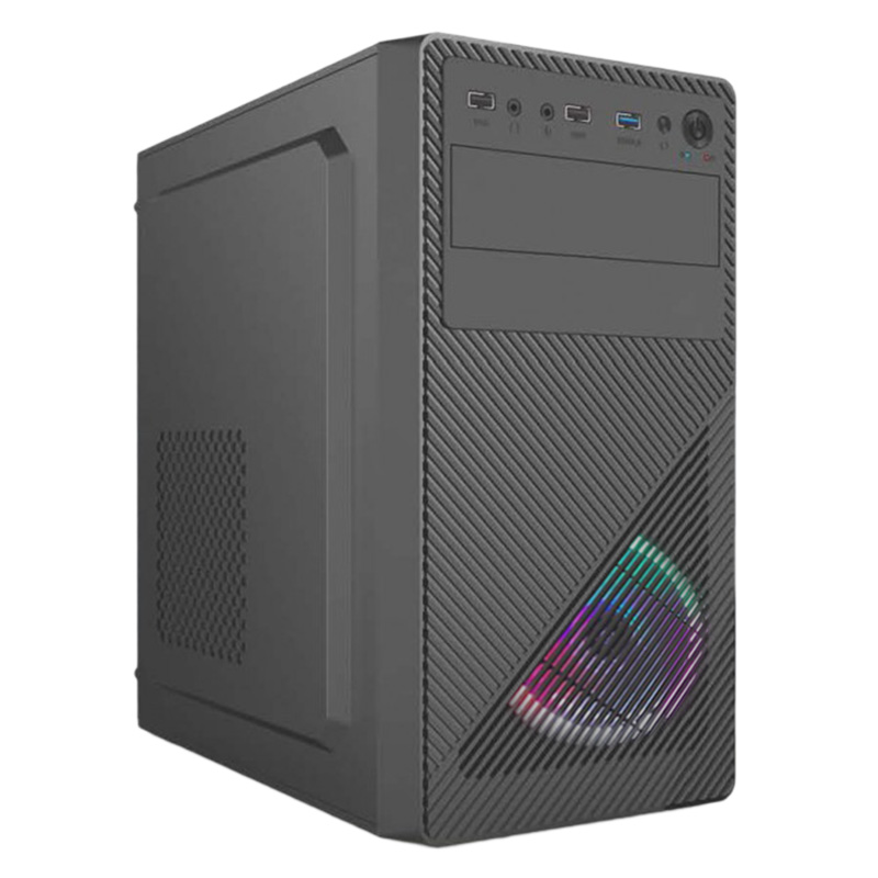 Equites C07 M-ATX / ITX Mid Tower Case with Equites 500W PSU + 1 x Colour Fan (Case-C07-CF)