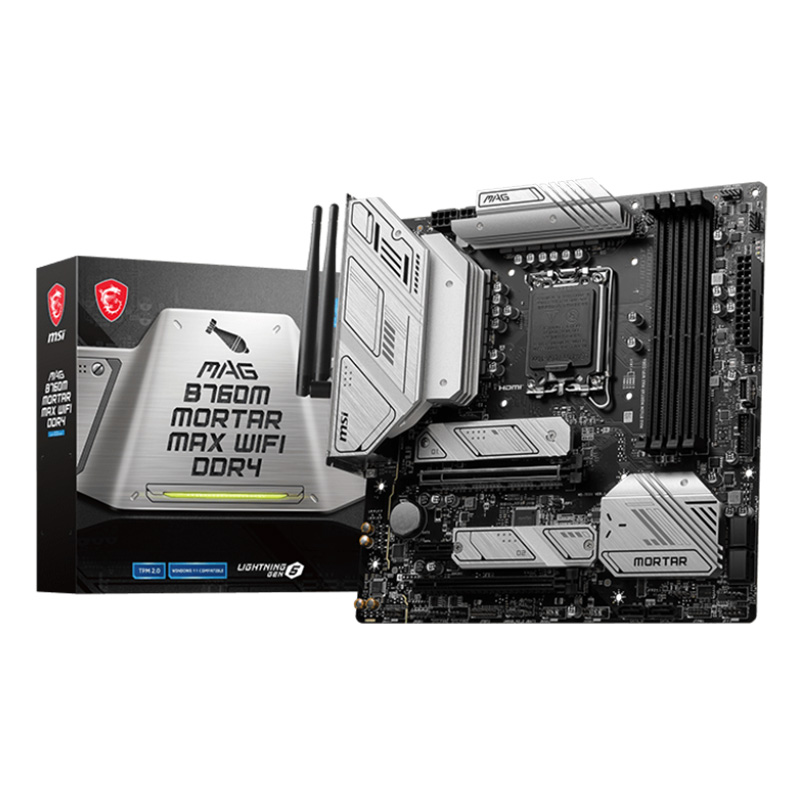MSI B760M Mortar Max WiFi D4 LGA 1700 mATX Motherboard (B760M