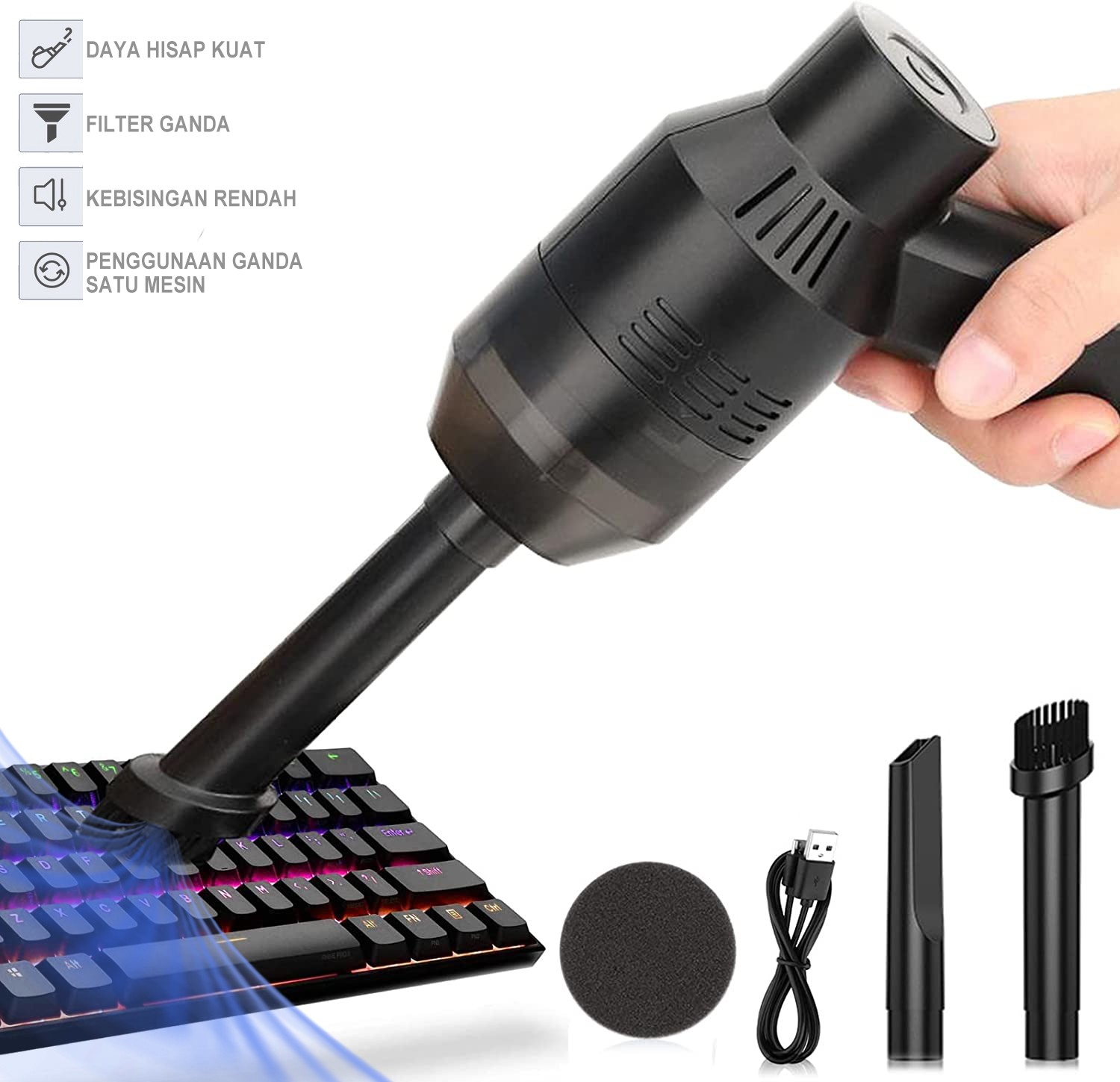 Cordless Vacuum Cleaner Keyboard Vacuum Cleaner Portable Car Vacuum Cleaner Getting Dust and Crumbs Off Computer,Car Interior & Other Crevices