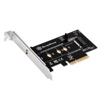 SilverStone M.2 PCIe/NVMe to PCIe x4 Screwless Design Adapter Card