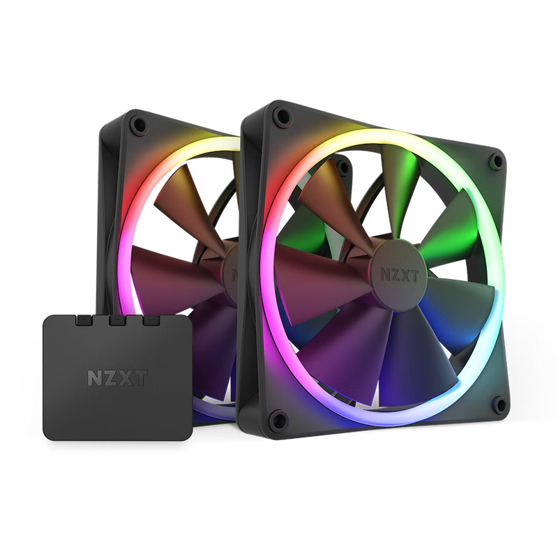 NZXT F140 140mm RGB Fan 2 Pack - Black