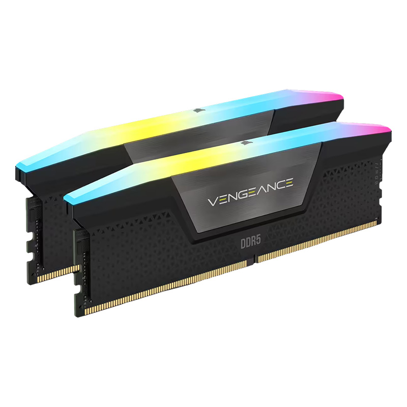 Corsair Vengeance RGB 96GB (2x48GB) C38 5200MHz DDR5 RAM - Black (CMH96GX5M2B5200C38)