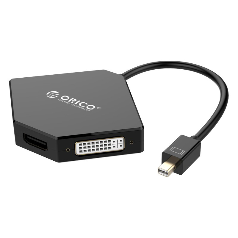Orico Mini DisplayPort to HDMI+DVI+VGA Adapter - Black