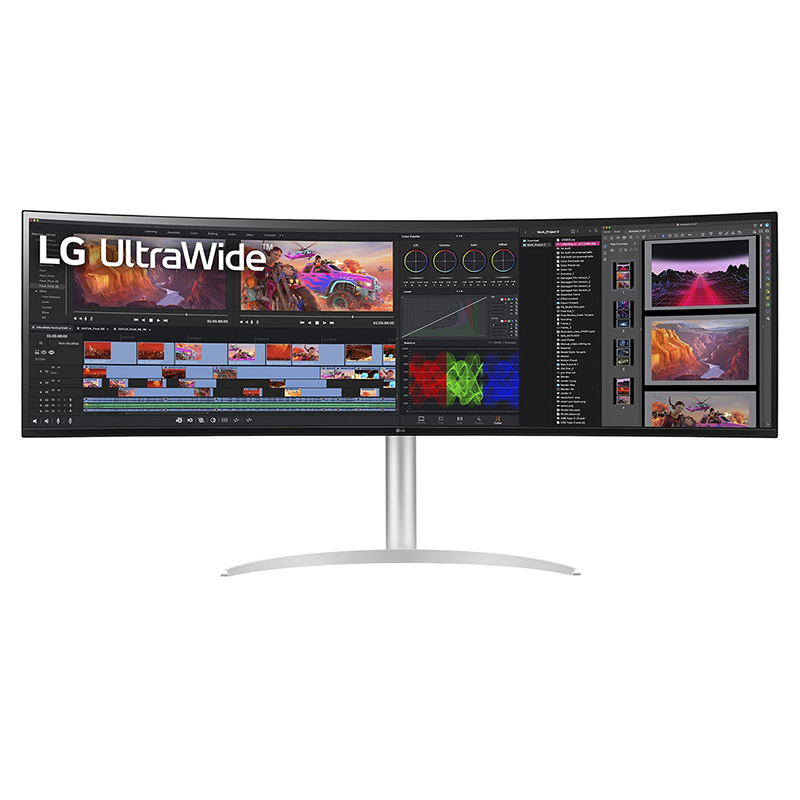 LG 49in QHD IPS 144Hz FreeSync Ultra Wide Curved Monitor (49WQ95C-W)