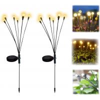Solar Garden Lights Solar Outdoor Lights Waterproof Sway by Wind Solar Swaying Light Solar Lawn Lamp Firefly Light for Garden Pathway Yard Patio