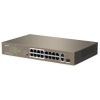 Switches-Tenda-16FE-2GE-1SFP-Port-Gigabit-Unmanaged-Switch-with-16-Port-PoE-TEF1118P-16-150W-1