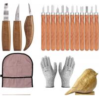 SainSmart Wood Carving Tools, 20 in 1 Wood Knife Deluxe Set Includes Hook Carving Knife, Whittling Knife, Detail Knife, and SK2 Carbon Steel Carving K