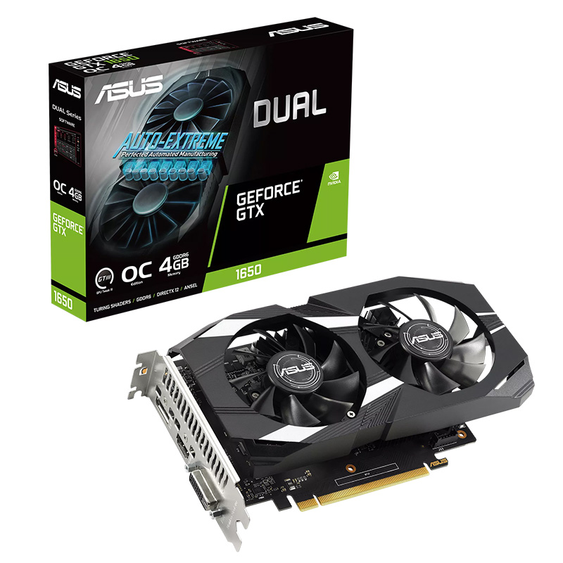 Asus GeForce GTX 1650 Dual V2 OC 4G Graphics Card (DUAL-GTX1650-O4GD6-P-V2)