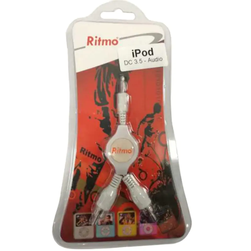 Ritmo Retractable DC 3.5mm to 2xRCA Audio Cable