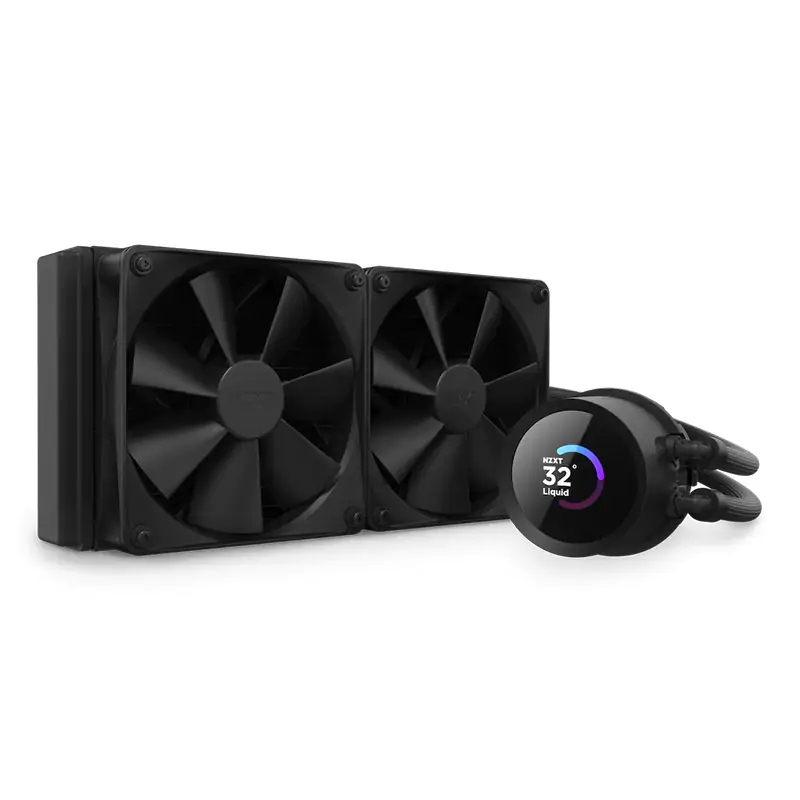 NZXT Kraken 240 240mm AIO Liquid Cooler with LCD Display - Black (RL-KN240-B1)